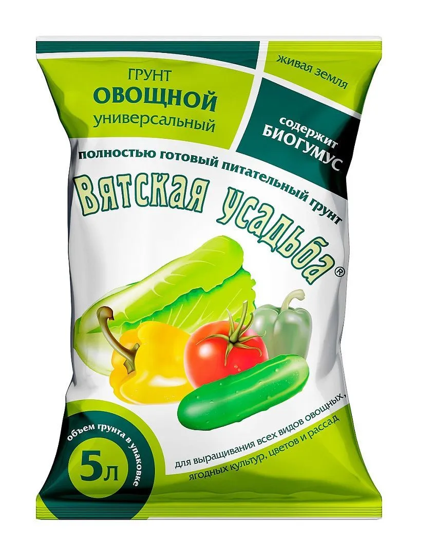 грунт "Вятская усадьба" овощной универсальный 5л от производителя в Кирова