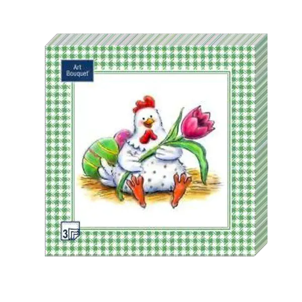 салфетки 3-сл 33х33 БУКЕТ Пасхальная курочка  /20 от производителя в Кирова