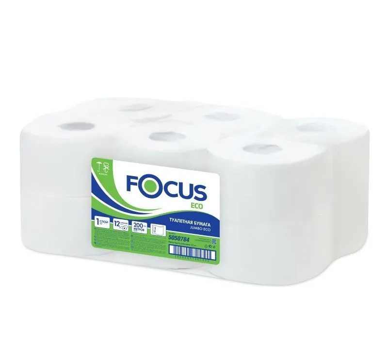 бумага туалетная 200 м, 100% белизны Focus от производителя в Кирова